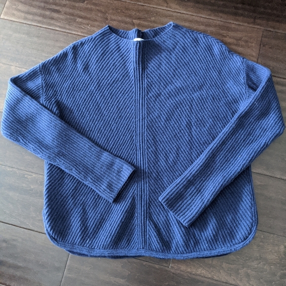 Blue Wool Babaton Mock Neck Sweater - Picture 3 of 6